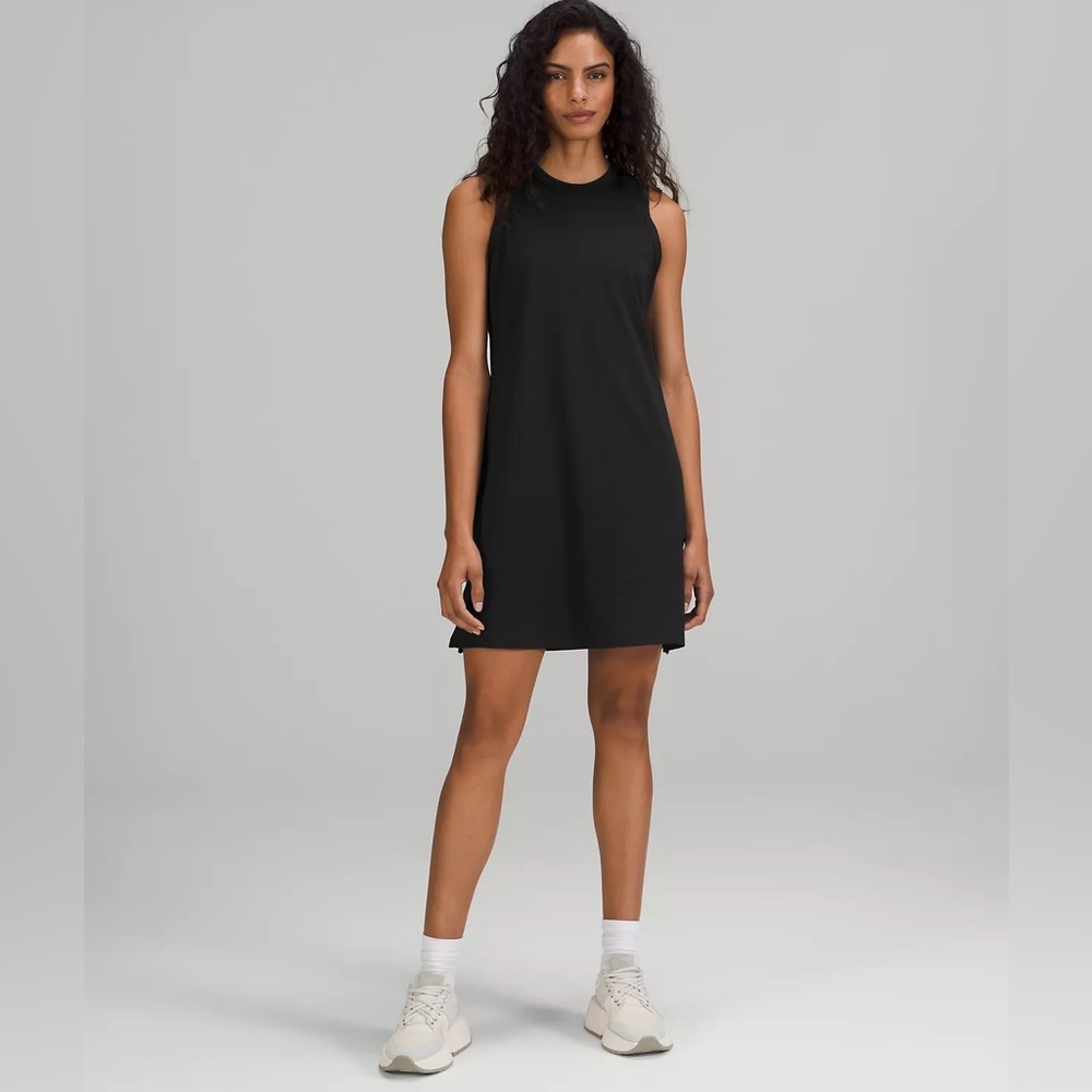 NWT LULULEMON Classic-Fit Cotton-Blend Dress Black size 14